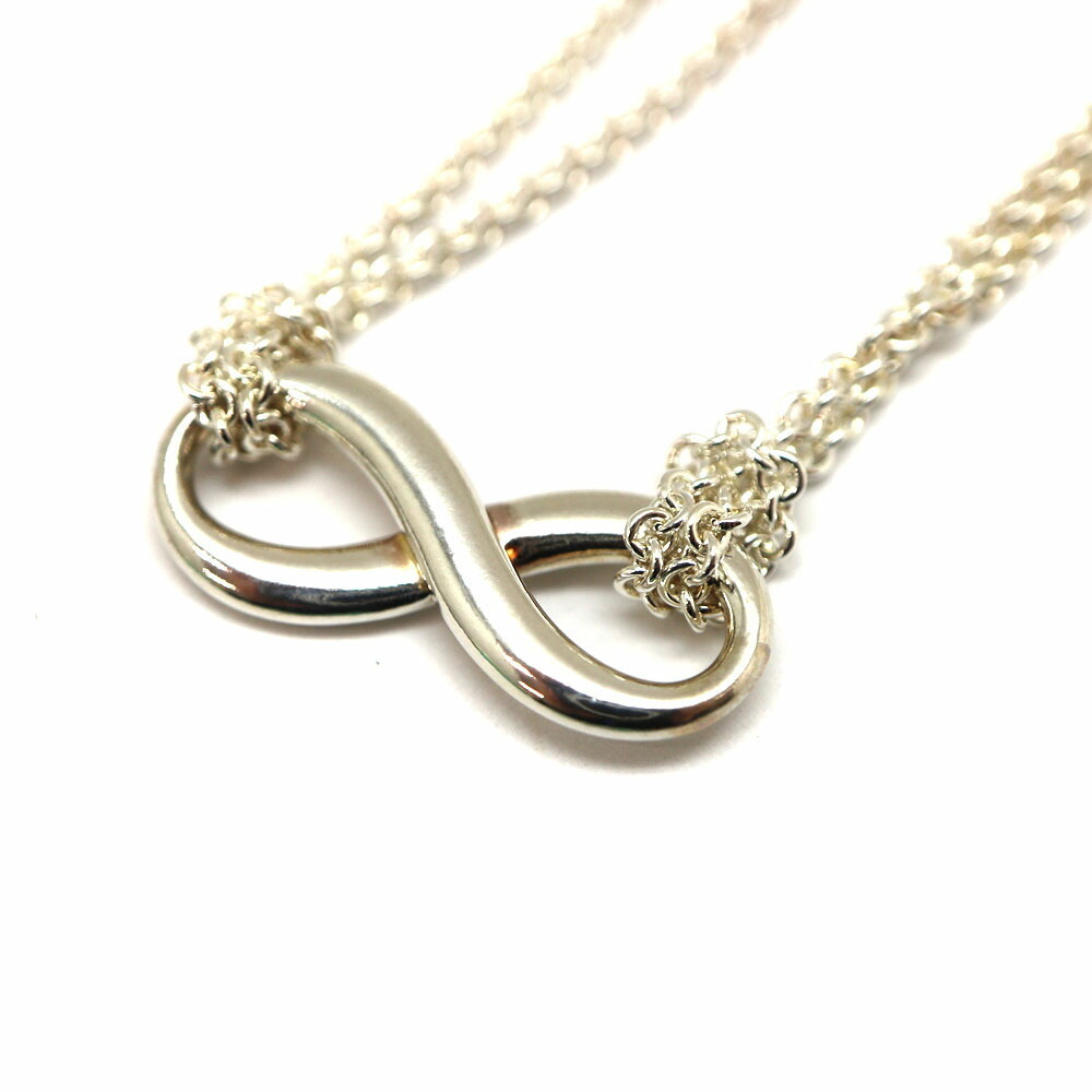 Tiffany Infinity Double Chain Necklace Silver